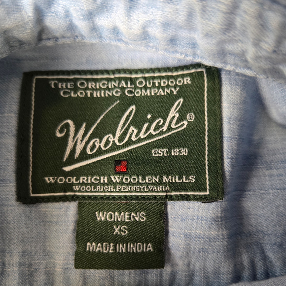 Vintage Woolrich Light Wash Denim Classic Button Down Womens Blouse Size XS - Picture 5 of 7